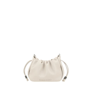 Beige Calf Leather Bos Taurus Shoulder Bag
