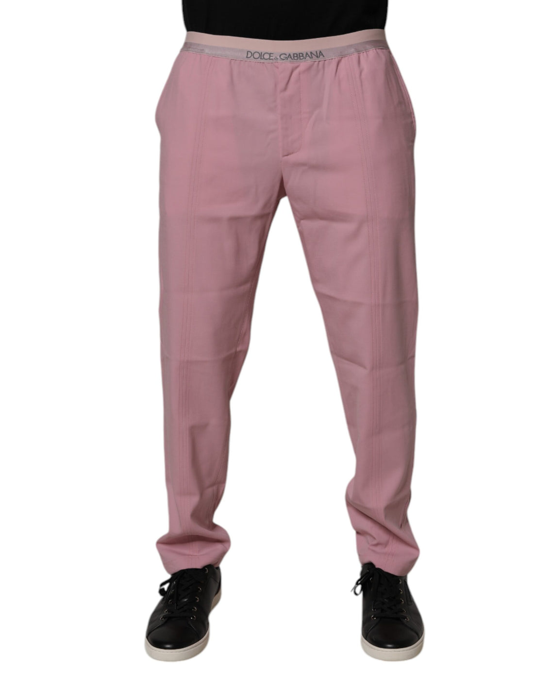 Pink Cotton Stretch Chino Pants