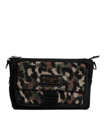 Multicolor Leopard Jacquard Crossbody Bag