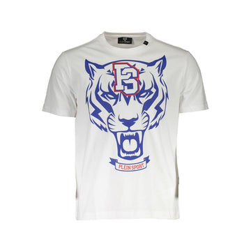 White Cotton Men T-Shirt