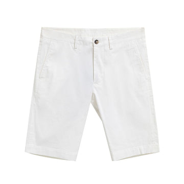 White Cotton Bermuda Shorts