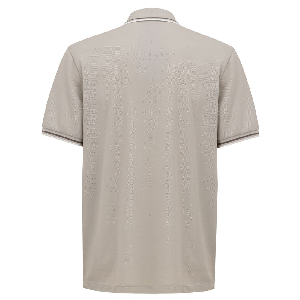 Brown Cotton Polo Shirt