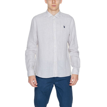 Beige Linen Dress Shirt