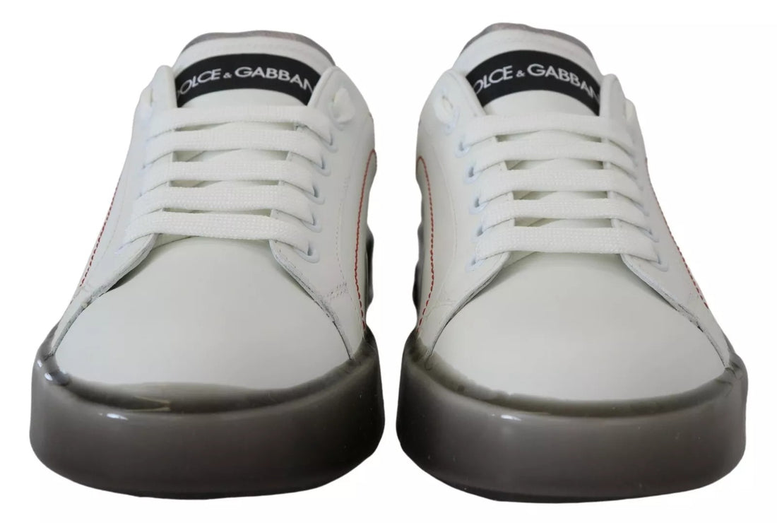 White Leather Portofino Sneakers Shoes