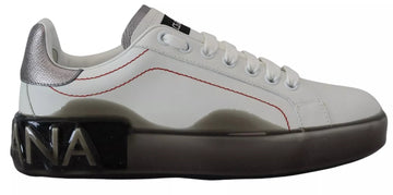 White Leather Portofino Sneakers Shoes