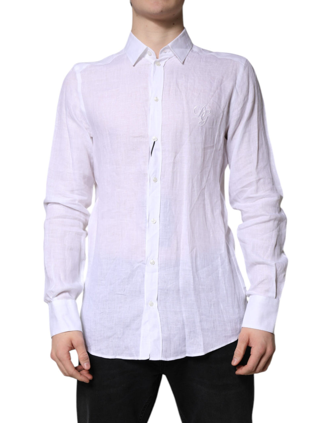 White Linen Martini Dress Formal Shirt