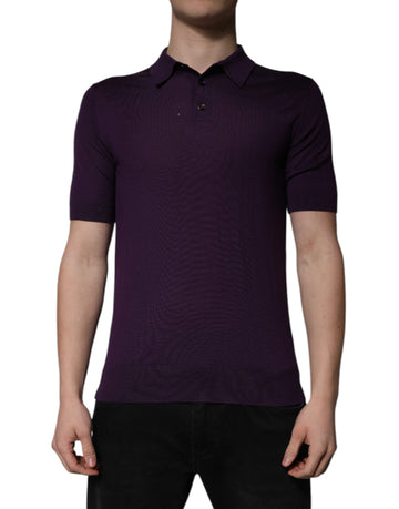 Violet Cashmere Collared Polo T-shirt
