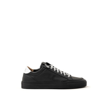 Black Leather Athletic Sneakers