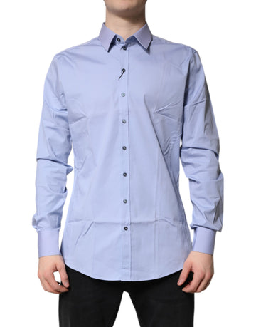 Light Blue Cotton SICILIA Dress Formal Shirt