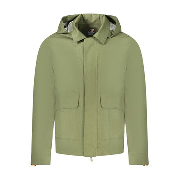 Green Cotton Men Jacket