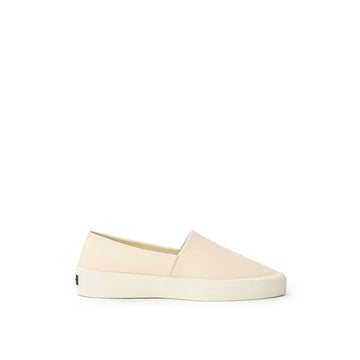Beige Leather Slip-On Loafer