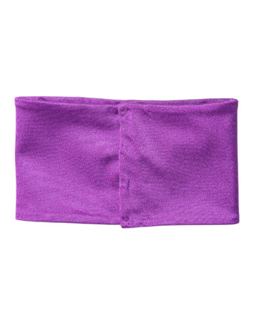 Purple Nylon Stretch Women Neck Warmer Scarf