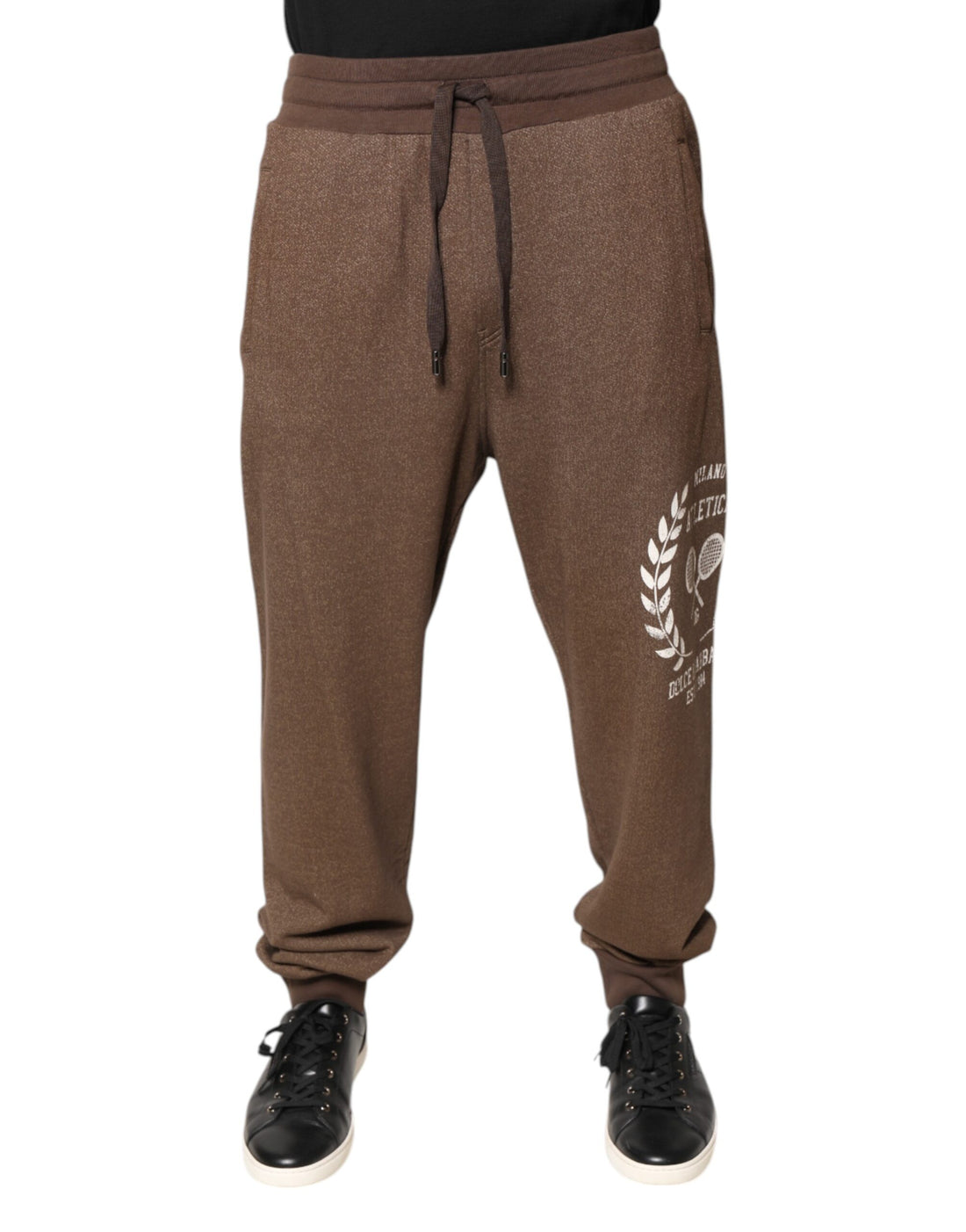 Brown Cotton Jogger Sweatpants Pants