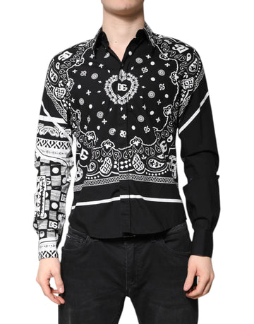 Black White Bandana MARTINI Casual Shirt