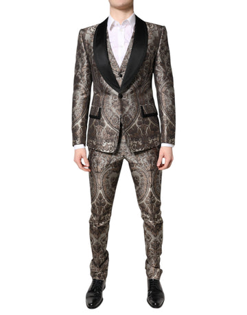 Multicolor Jacquard Single Breasted 3 Piece Suit