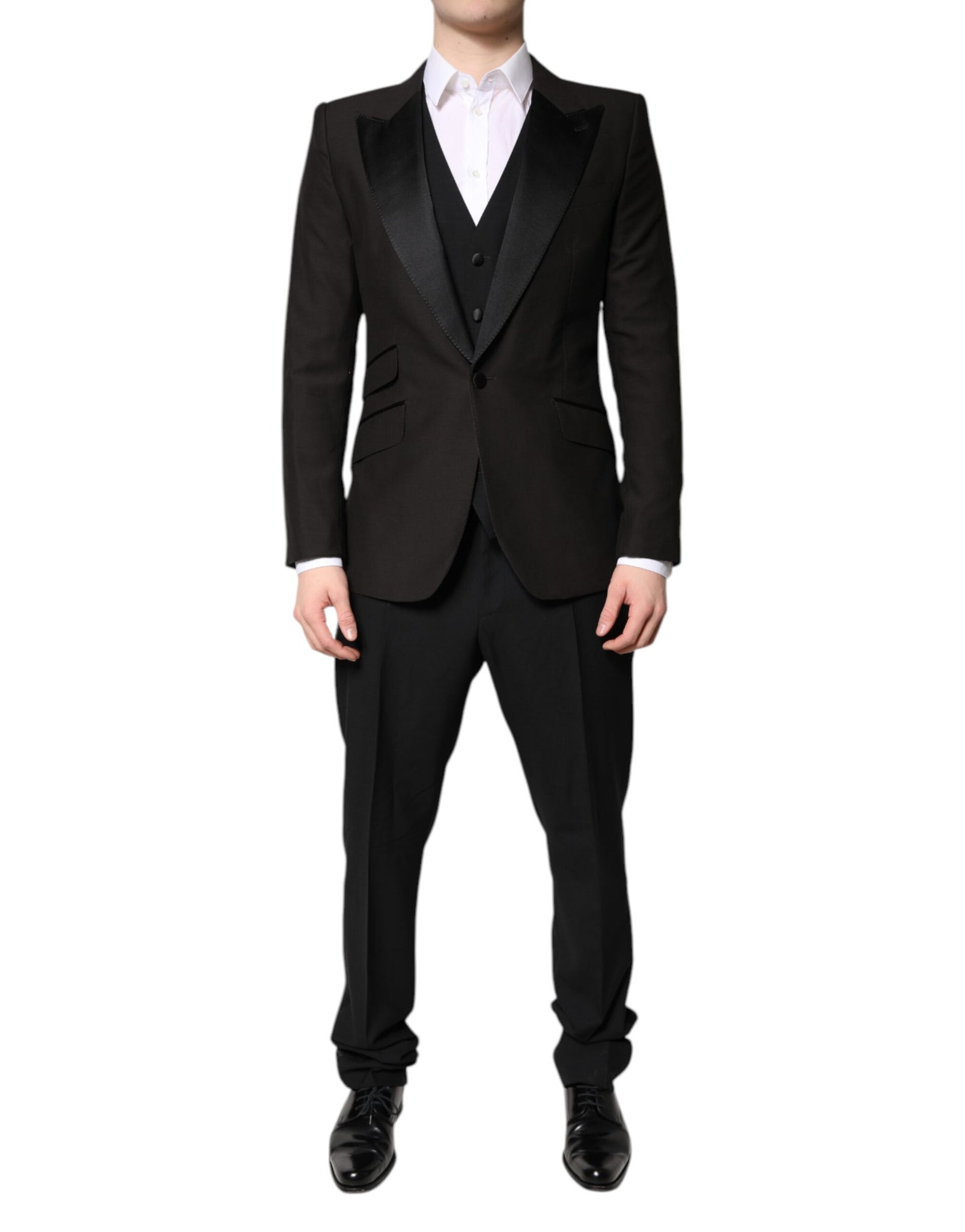 Black Single Breasted Formal 3 Piece Suit