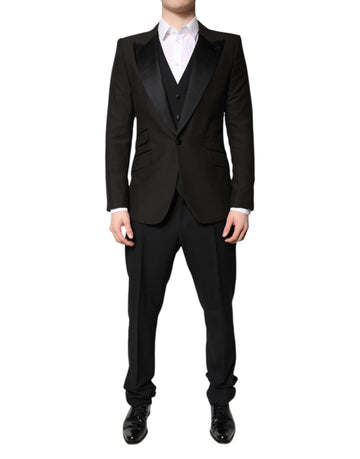Black Single Breasted Formal 3 Piece Suit