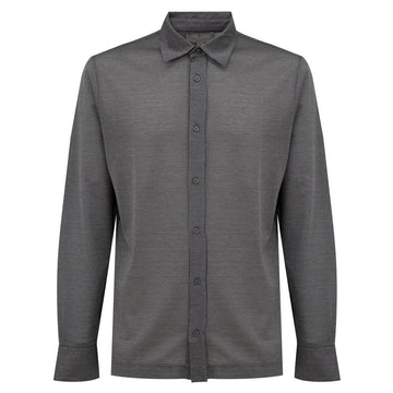 Gray Cotton Pattern Shirt