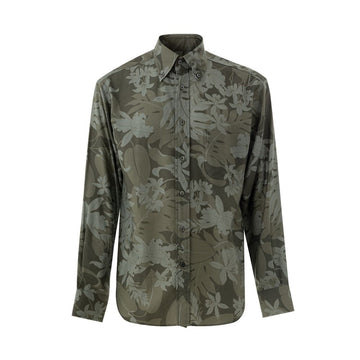 Green Lyocell Pattern Shirt