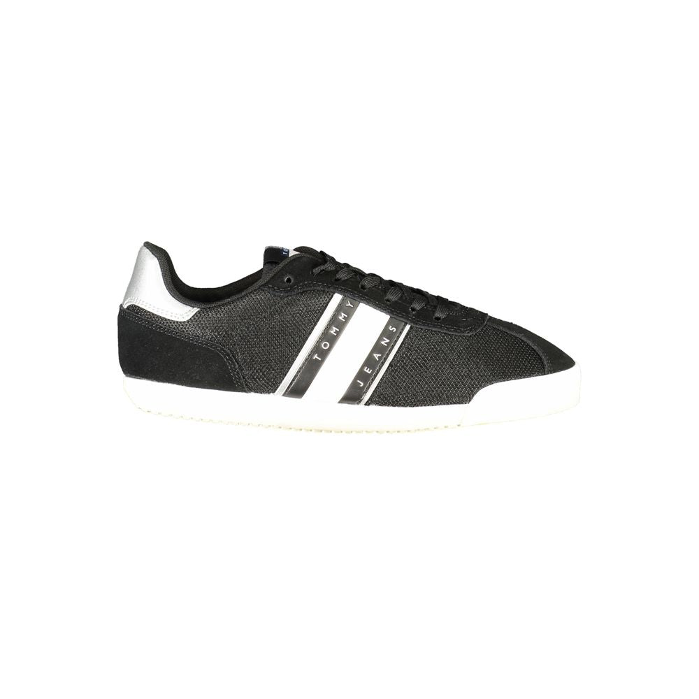 Black Polyester Women Sneaker