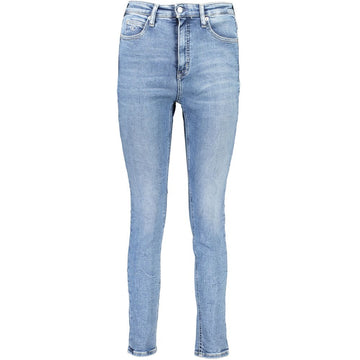 Blue Cotton Women Jeans