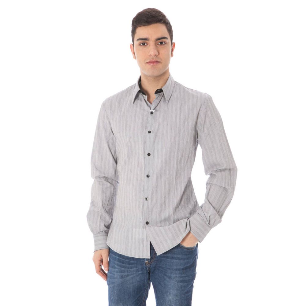 White Cotton Men Shirt
