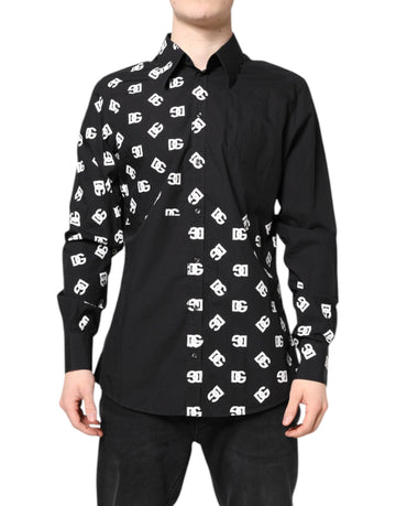 Black DG Logo Cotton MARTINI Dress Shirt
