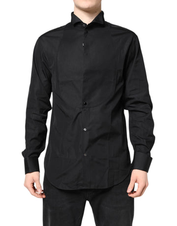 Black Cotton Long Sleeves Formal Dress Shirt