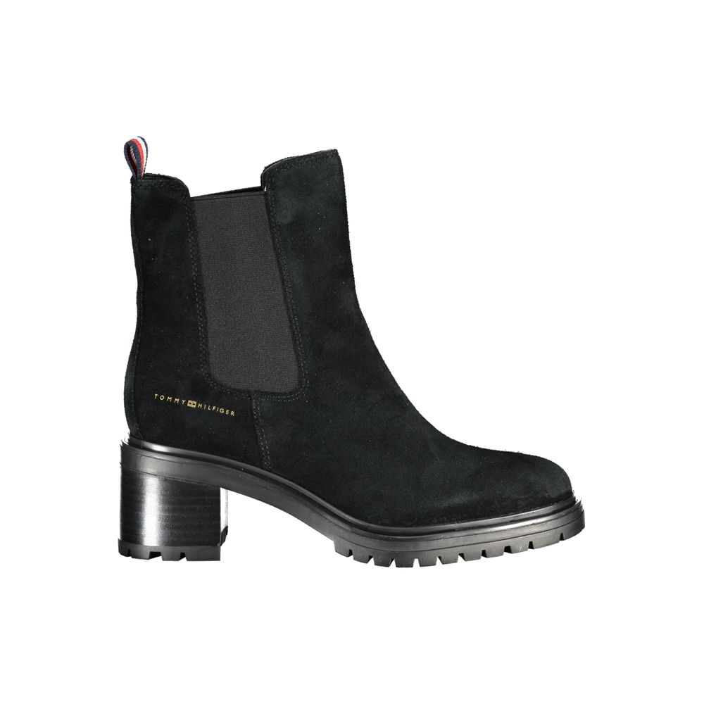 Black Leather Women Boot