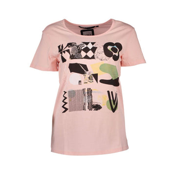 Pink Cotton Women T-Shirt
