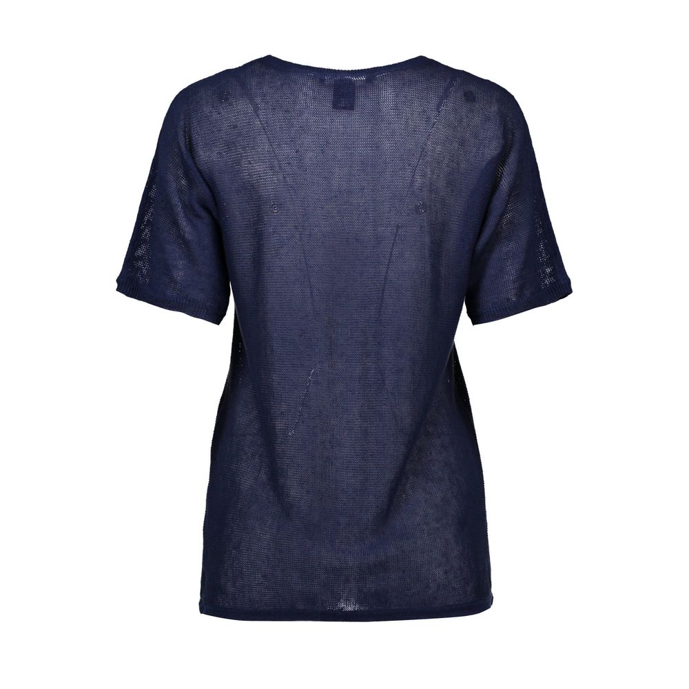 Blue Linen Women Shirt