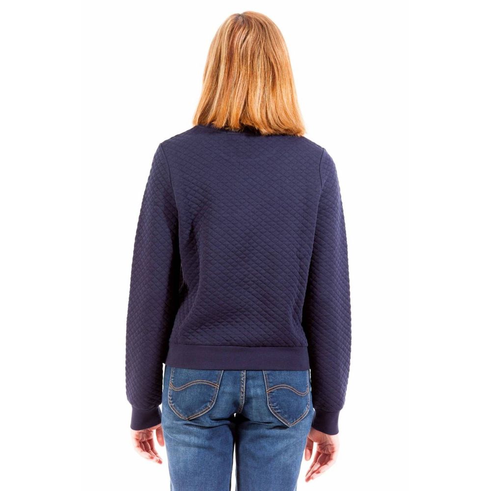 Blue Cotton Women Sweater