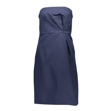 Blue Cotton Women Dress
