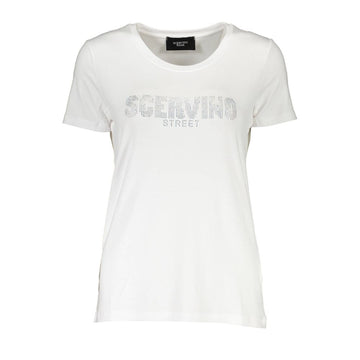 White Elastane Women Top