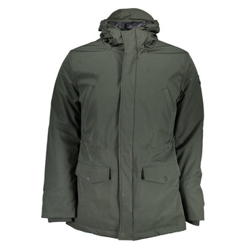Green Polyester Men Jacket