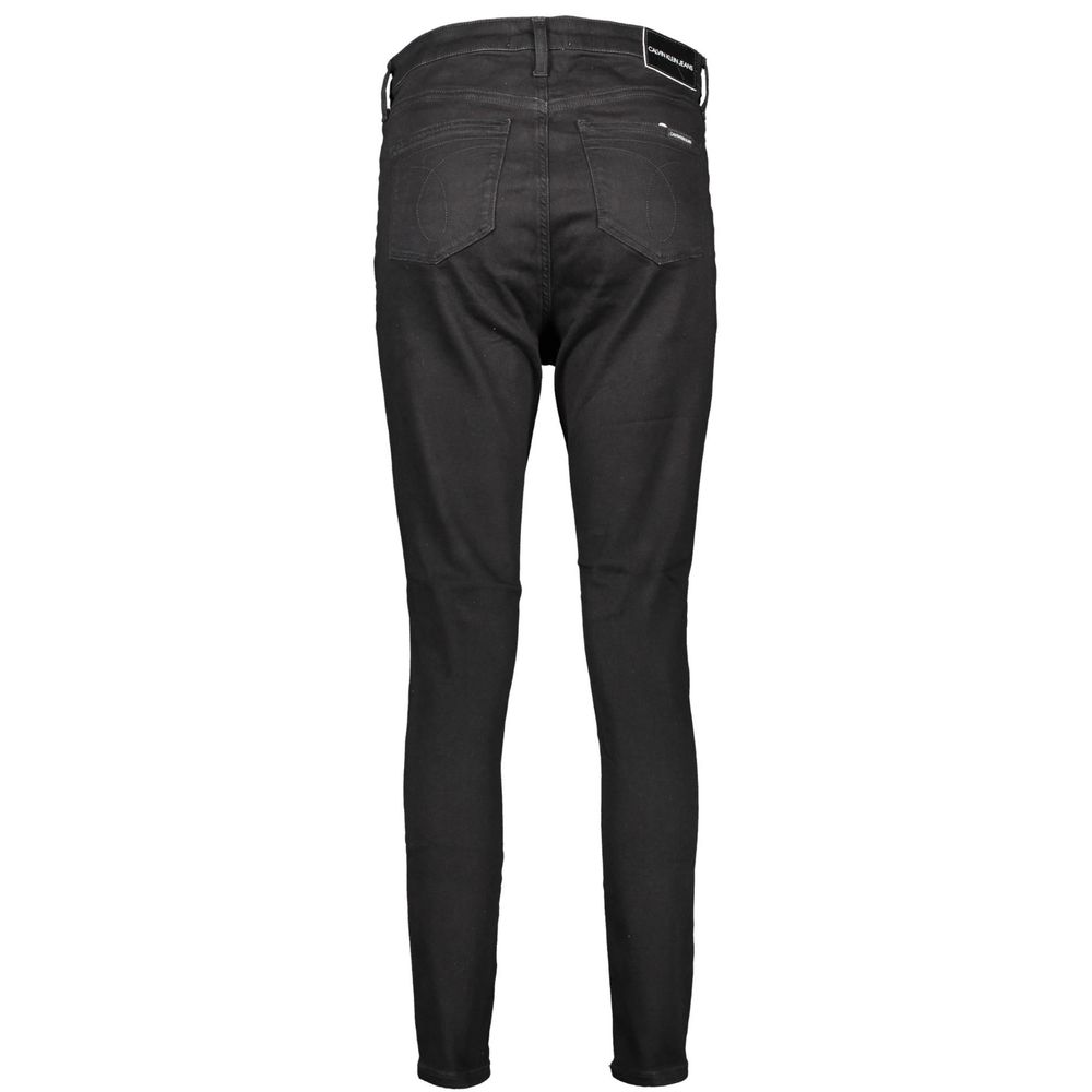 Black Cotton Jeans & Pant