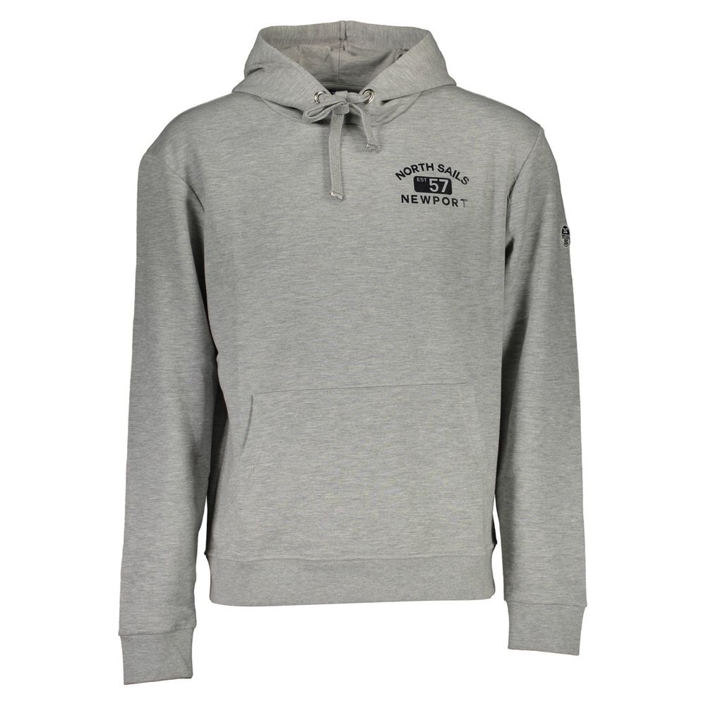 Gray Cotton Men Sweatshirt