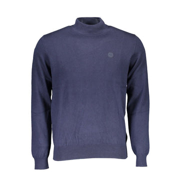 Blue Cotton Men Sweater