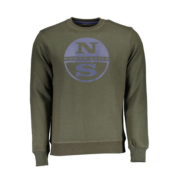 Green Cotton Men Sweater