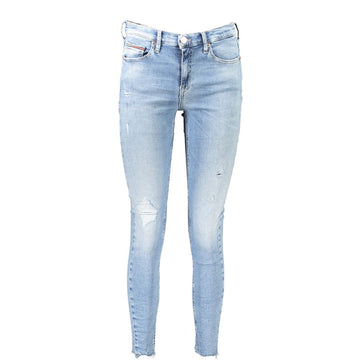 Light Blue Cotton Women Jeans