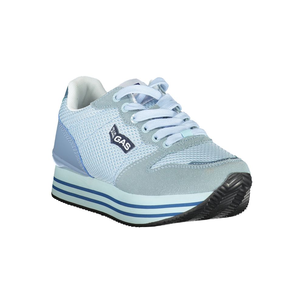 Light Blue Artificial Leather Women Sneaker
