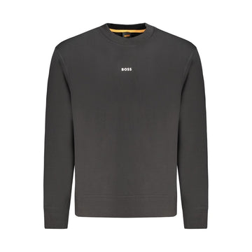 Black Cotton Men Sweater