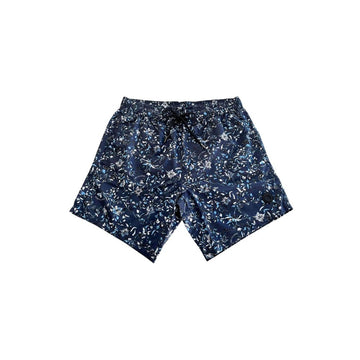Blue Polyester Men Swim Shorts