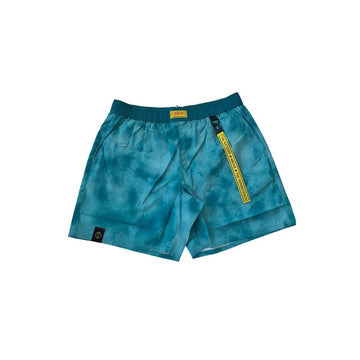Light Blue Polyester Men Swim Short