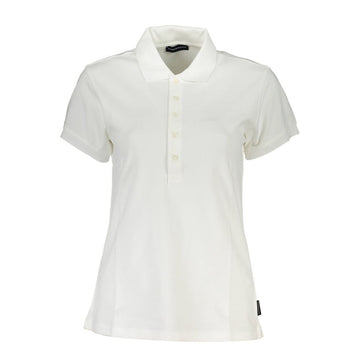 White Cotton Women Polo Shirt