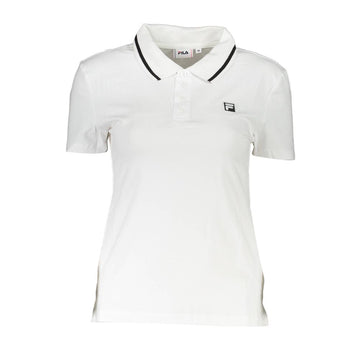 White Cotton Womens Polo Shirt
