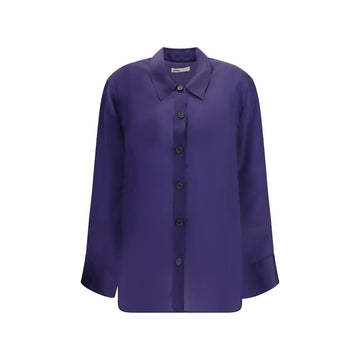 Purple Silk Dress Shirt