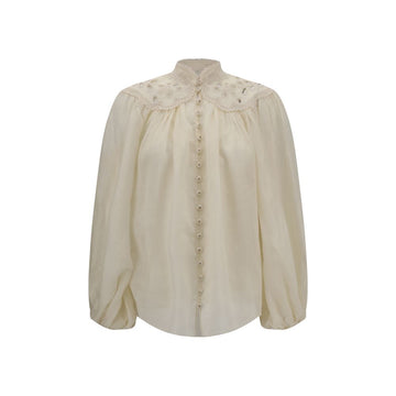Cream Ramie Blouse