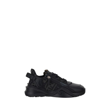 Black Calf Leather Bos Taurus Athletic Sneakers