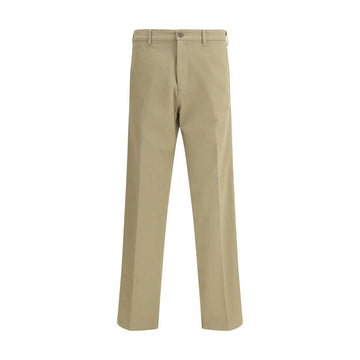 Beige Cotton Chino Pants